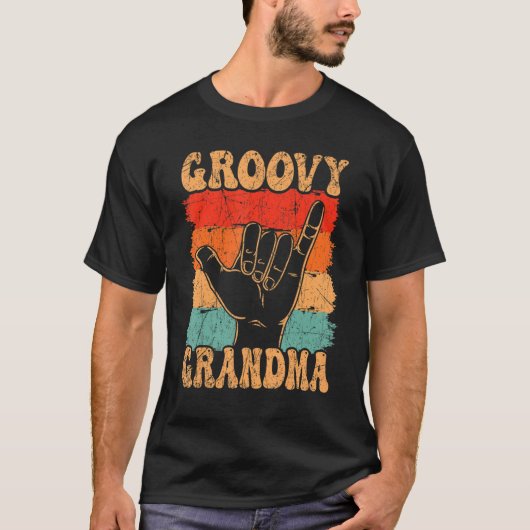 T-shirt Groovy Grandma 70s Aesthetic Nostalgia 1970's Retr (Devant)