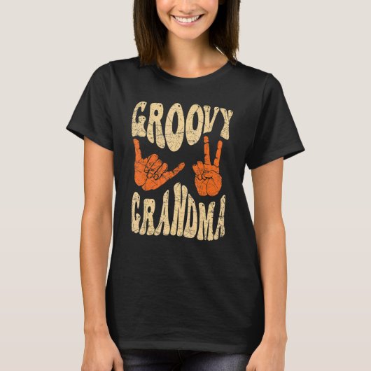 T-shirt Groovy Grandma 70s Aesthetic Nostalgia 1970's Retr (Devant)