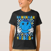 T-shirt Groovy Hanukkah Vibes Chanukah Pajama Happy Hanukk (Devant)