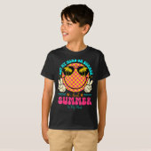 T-shirt Groovy Happy Face Summer Vibes Got My Mind On Summ (Devant entier)