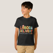 T-shirt Groovy Labor And Delivery Christmas L&d Nurse (Devant entier)