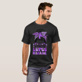 T-shirt Groovy Messy Bun Leopard Purple Ribbon Lupus Warri (Devant entier)