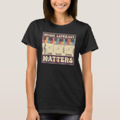 T-shirt Groovy Music Literacy Matters I Like to Eat Puppie (Devant)