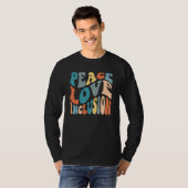 T-shirt Groovy Peace Love Inclusion SPED Squad Special Ed (Devant entier)