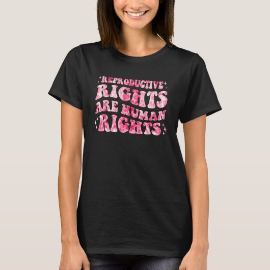T-shirt Groovy Reproductive Women Human Rights Feminism Ae (Devant)