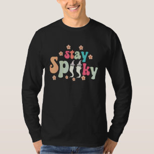 T-shirt Groovy Restez Spooky Halloween Rétro Boho Fantôme 