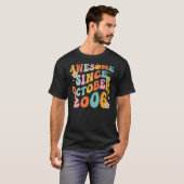 T-shirt Groovy Retro Awesome Since 2006 (Devant entier)