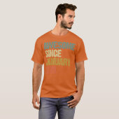 T-shirt Groovy Retro Awesome Since January 1979 funny (Devant entier)