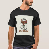 T-shirt Groovy Retro Ghost with Flowers "Stay Weird" Spook (Devant)