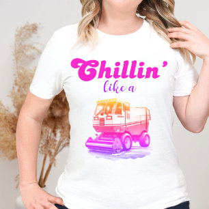 T-shirt Groovy Rétro Rose Se Détendant Comme Un Lisse-Ice