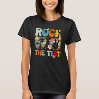 T-shirt Groovy Rock The Test Motivational Retro Teachers T