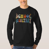 T-shirt Groovy School Secretary Coping Skills Back To Scho (Devant)