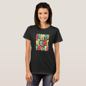 T-shirt Groovy Science Teacher Retro 70s Rad (Devant entier)