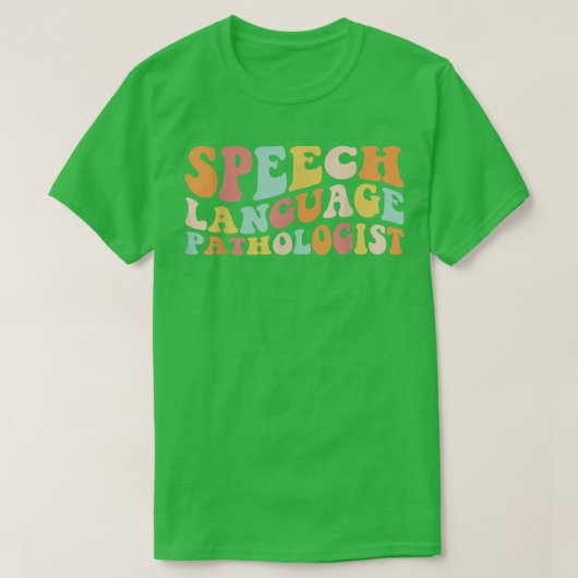 T-shirt Groovy Speech Language Pathologist Leopard Speech (Design devant)