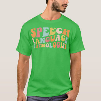 T-shirt Groovy Speech Language Pathologist Leopard Speech