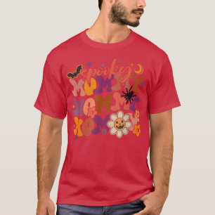 T-shirt Groovy Spooky Maman Fabulous Maman Halloween
