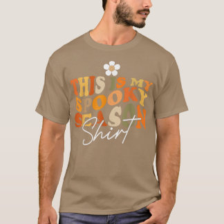 T-shirt Groovy Spooky Season Vibes Halloween Costume For W