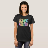 T-shirt Groovy STOP BULLYING Retro Stop Bullying Choose Ki (Devant entier)