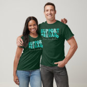 T-shirt Groovy Support Squad Ovarian Cancer Awareness Whit (Unisexe)