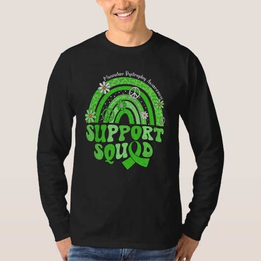 T-shirt Groovy Support Squad Rainbow Muscular Dystrophy Aw (Devant)