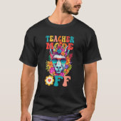 T-shirt Groovy Teacher Mode Off Last Day Of School Summer  (Devant)