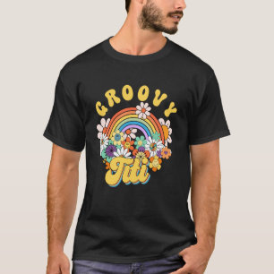 T-shirt Groovy Titi Fleurs Colorées Arc-en-ciel Fête des M