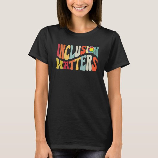 T-shirt Groovy Vintage Inclusion Matters Special Education (Devant)