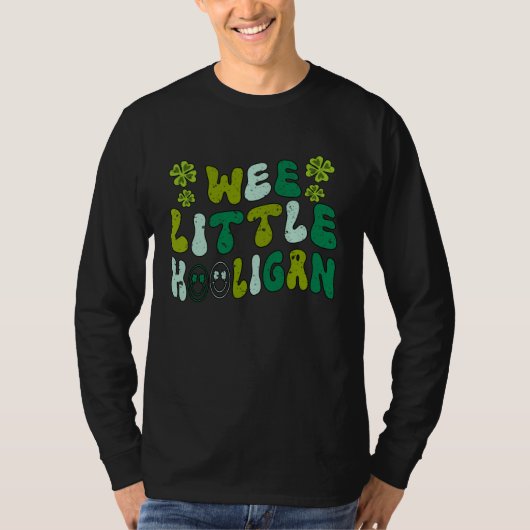 T-shirt Groovy WEE LITTLE HOOLIGAN Kids St Patrick s Day B (Devant)