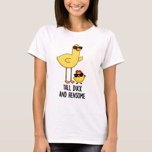 T-shirt Gros Canard Et Hensome Drôle Animal Pun (Devant)