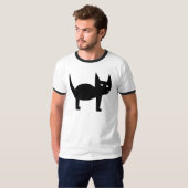 T-shirt Gros chat noir (Devant entier)