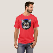 T-shirt Gros chat peint (Devant entier)