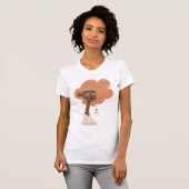 T-shirt Gros cheveux bouclés gros rêves boho femme star (Devant entier)