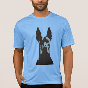 T-shirt Gros chien danois noir et orange