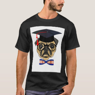 T-shirt Gros chien pug gradué