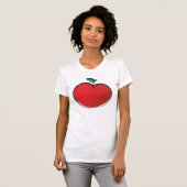 T-shirt Gros dessin de pomme rouge (Devant entier)