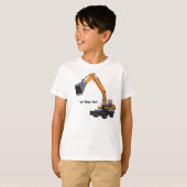 T-shirt Gros excavateur de construction (Devant entier)