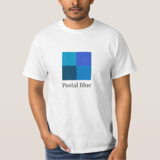 T-shirt Gros logo en bleu postal