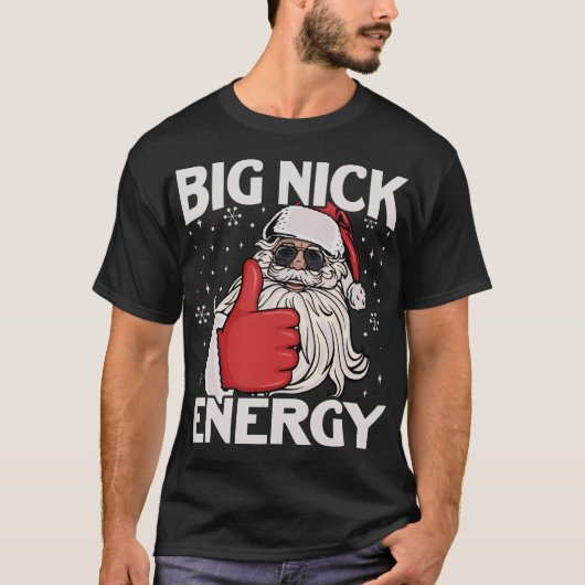 T-shirt Gros Nick Energie Père Noël Noël (Devant)