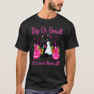 T-shirt Gros ou petit sauvons les tous chat hanté citrouil