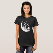 T-shirt Gros pied Sasquatch Squatchy Forest Mountains Moon (Devant entier)