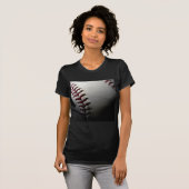 T-shirt Gros plan de base-ball (Devant entier)