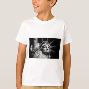 T-shirt Gros plan Statue blanche noire de la Liberté New Y