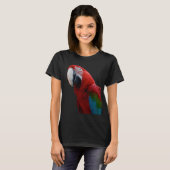 T-shirt Gros plan sur un perroquet ara vert (Devant entier)
