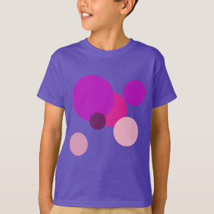 T-shirt Gros pois les années 70 en violet
