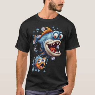 T-shirt Gros poisson, petit poisson, malchanceux pour un