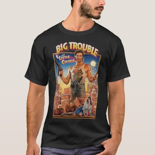 T-shirt Gros Problème Dans La Petite Chine Cult Classique (Devant)