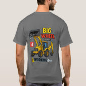 T-shirt Gros Roue Construction Camion Graphic. (Dos)