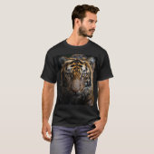 T-shirt Gros tigre dans la pluie Gros Chats Humides (Devant entier)
