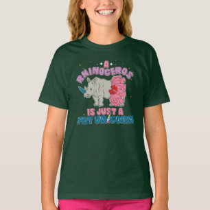 T-shirt Gros Unicorne Est Rhinoceros Animal Anniversaire G