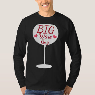 T-shirt Gros Vin Guy Vin Verre Typographie